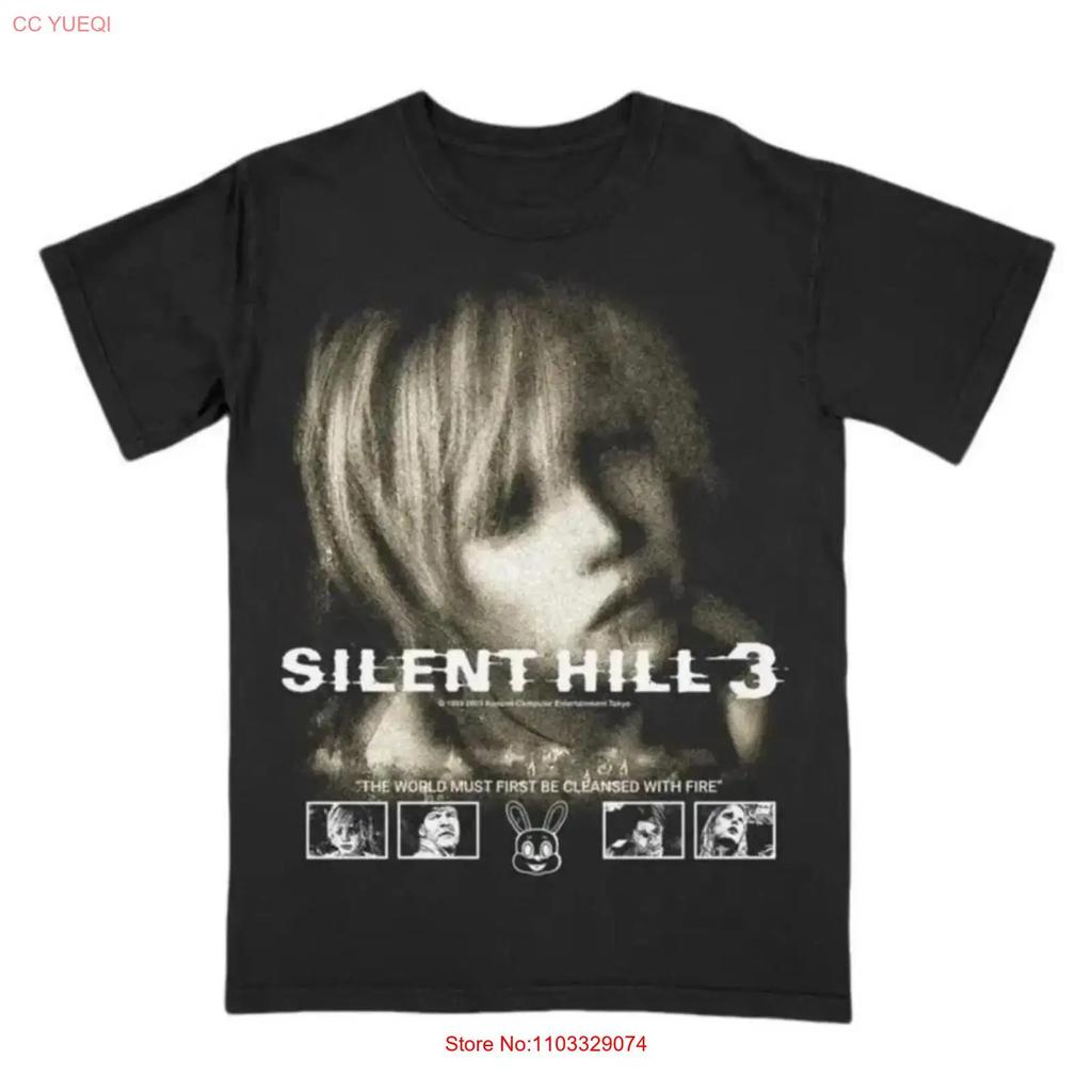 Футболка Silent Hill 3 Винтажная Хоррор Игра Ретро Геймер Полный Размер S 3XL винтажная Стиранный мужская Мягкая модная Стильная