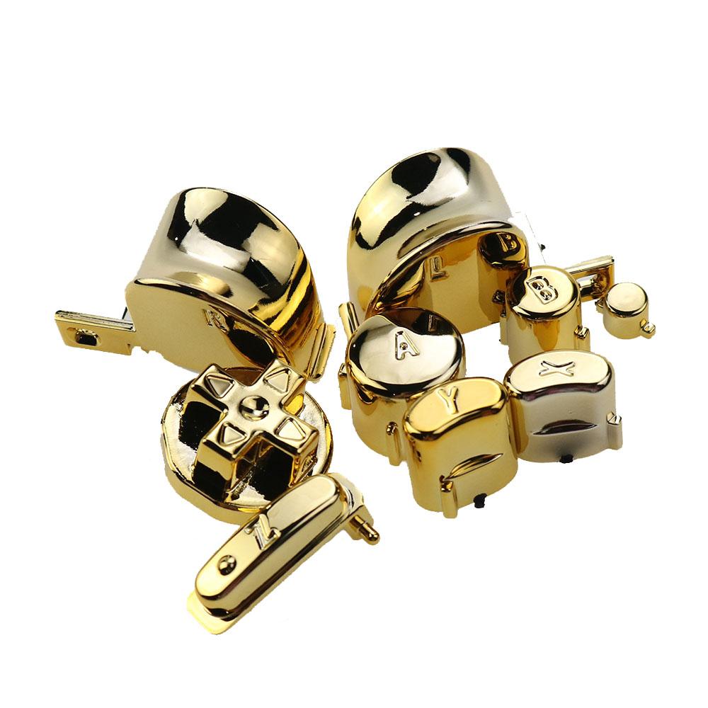 JCD 1set Electroplating Button Keys ABXY Z Keypads L R Buttons For Gamecube NGC Game Controller Replacement Accessories
