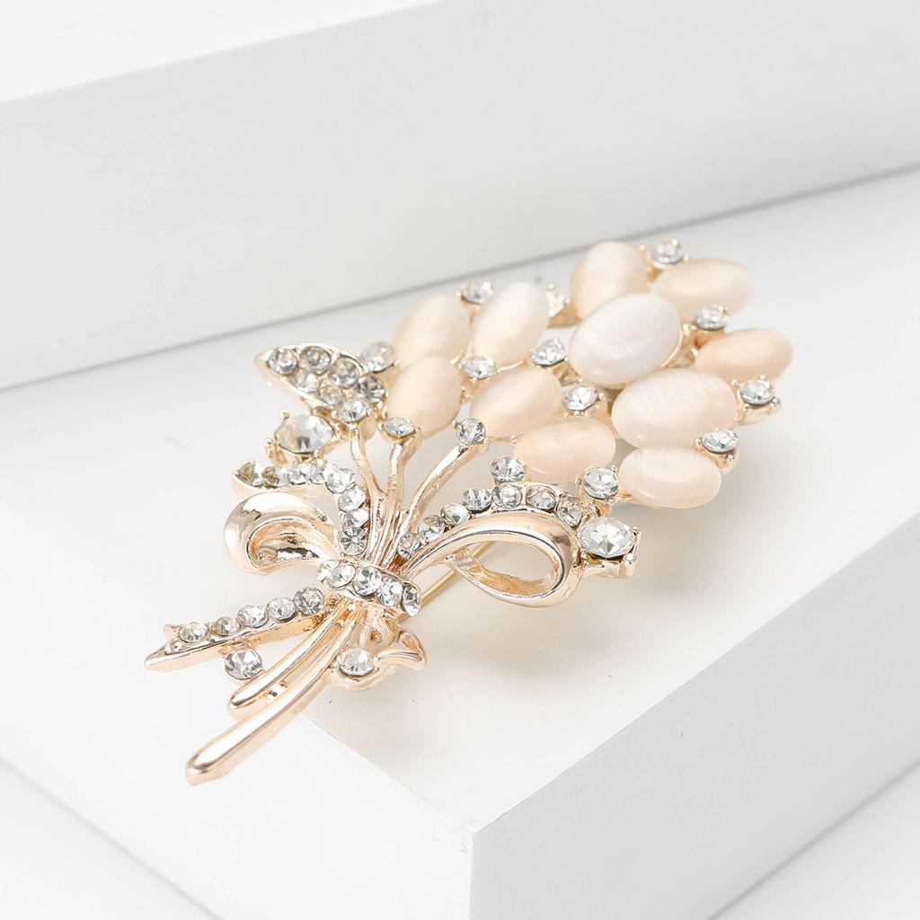 Креативный дизайн сплав опал букет брошь темперамент элитная женская одежда брошь орнамент булавка