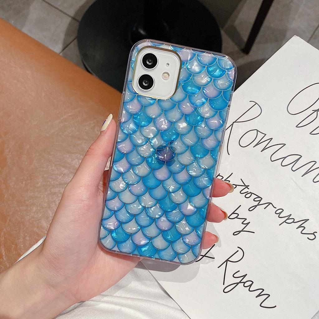Чехол-чешуя русалки Mikalen с гальваническим покрытием для iPhone 14/13 Pro Max
