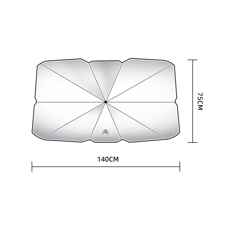 PEZN4 Citroen Logo Car Windshield Sunshade Car Sun Visor Prot Sun Umbrella For Citroen C1 DS3 C2 C3 Vts C4 Saxo C4L C5 C6 C8 Xsara