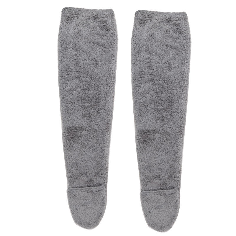 Пушистые высокие носки Тедди Ноги Прижимающиеся Длинные Лапки Пушистые Леггинсы Тапочки выше колена Мохнатые Чулки Носки-поло