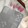 Многоразовый трафарет для маникюра из нержавеющей стали с вневременным кружевным узором, подходит для свадебного или вечернего дизайна ногтей