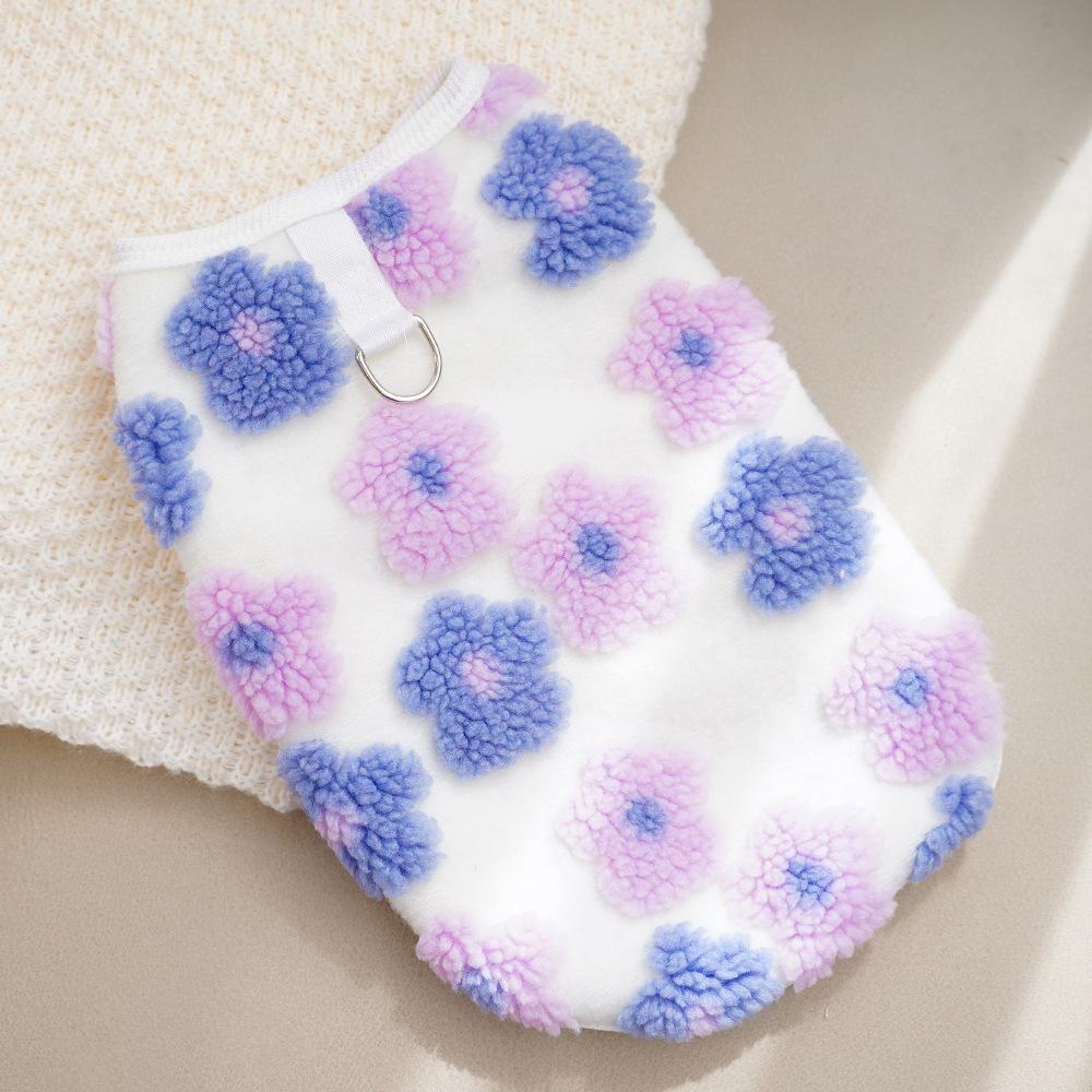 Pet Clothes Autumn and Winter Plush Double Layer Cat Dog Universal Cold Protection Dog Vest Cat Supplies Teddy