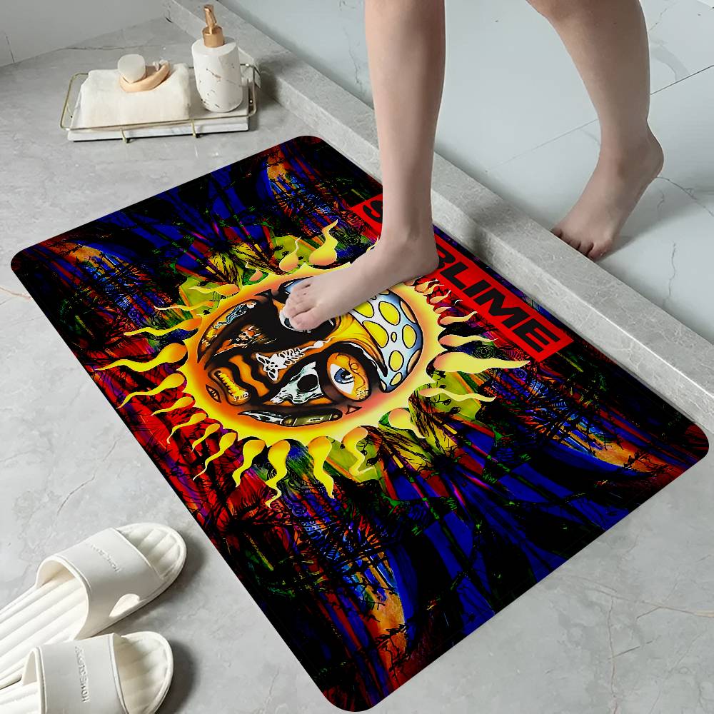 Sublime Band Floor Mat Rectangle Anti-slip Home Soft Badmat Front Door Indoor Outdoor Mat el Decor Mat