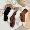 Solid-colored Socks, Women's Mid-calf Socks, Loose-fitting Moon Cotton Socks, Versatile Pile Socks, Autumn, Winter, Spring and Summer
