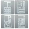 12pcs Stencil Set Planner DIY Drawing Template Journal Notebook Diary Scrapbook