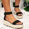 Большой размер 43, летняя поставка, эспадрильи, женские сандалии на танкетке и платформе, удобная женская обувь для рыбалки