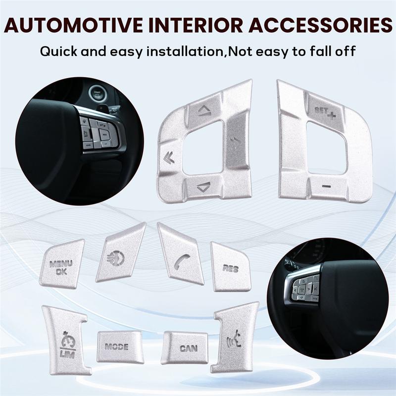 Durable Car Steering Wheel Buttons Stickers for Jaguar XE XF F-PACE E-PACE