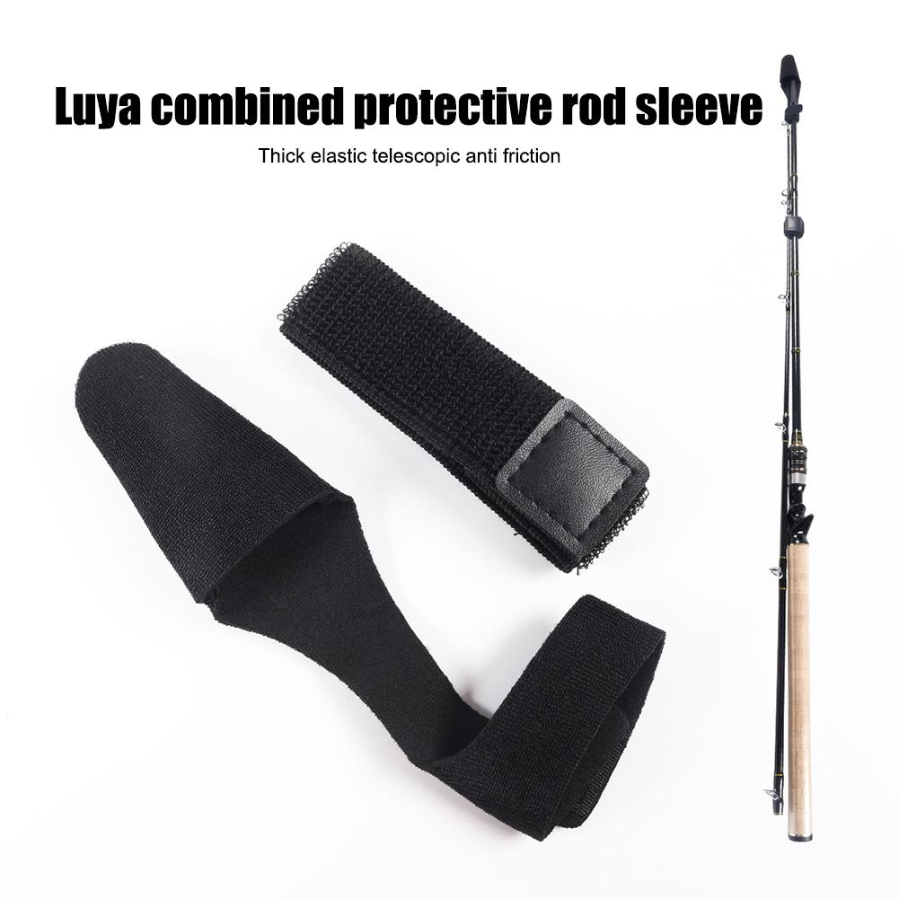 2pcs Fishing Rod Tie Tip Cover Sleeves Pole Strap Fastener Protector Case Outdoor Fishing Accessories for Fisherman