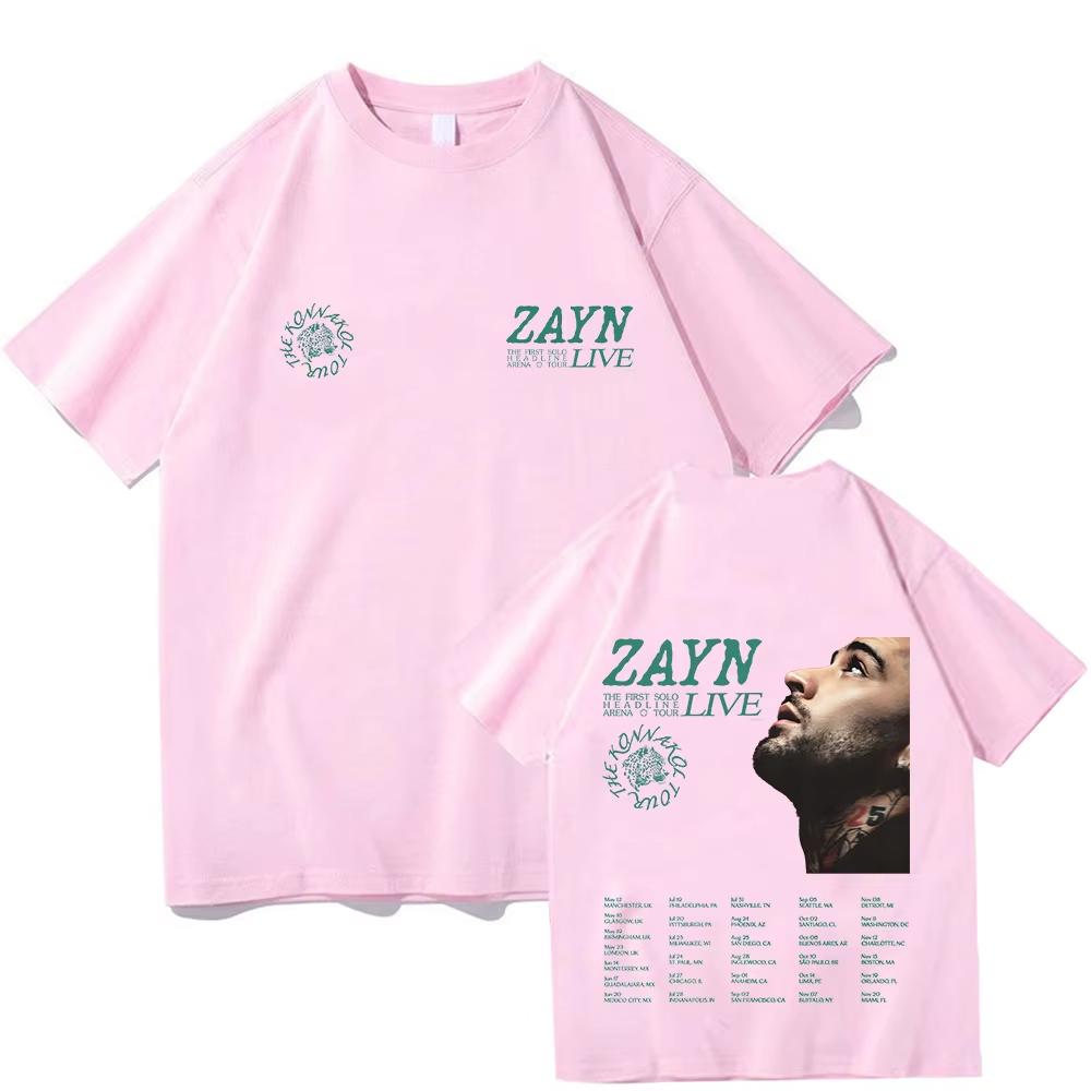 Zayn KONNAKOL Арена Тур Live 2026 Футболки Zayn Malik Хлопковая Футболка Мужчины Женщины Мода Новая Футболка Харадзюку Y2K Круглый Вырез Летняя Футболка