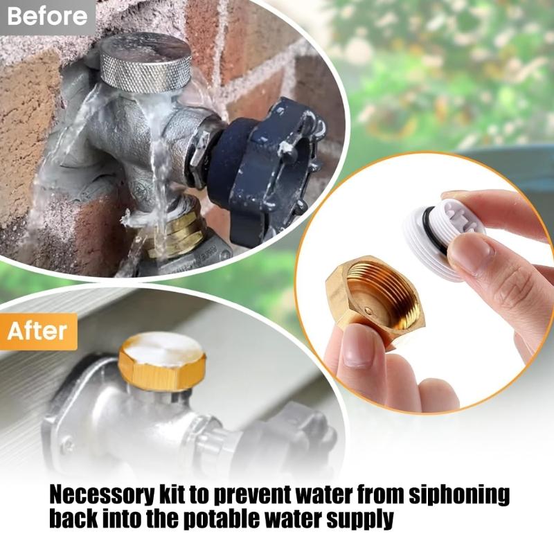 Vacuum Breaker Fix Set Quick Installation Metal Anti Siphon Valves Repair Kit for Homeowners and Plumbers Enduring