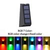 RGB Изменение цвета или Белый&Теплый Изменение двойного цвета - Солнечные фонари для ступеней Водонепроницаемый настенный светильник для сада, дорожки, забора Освещение на солнечной энергии