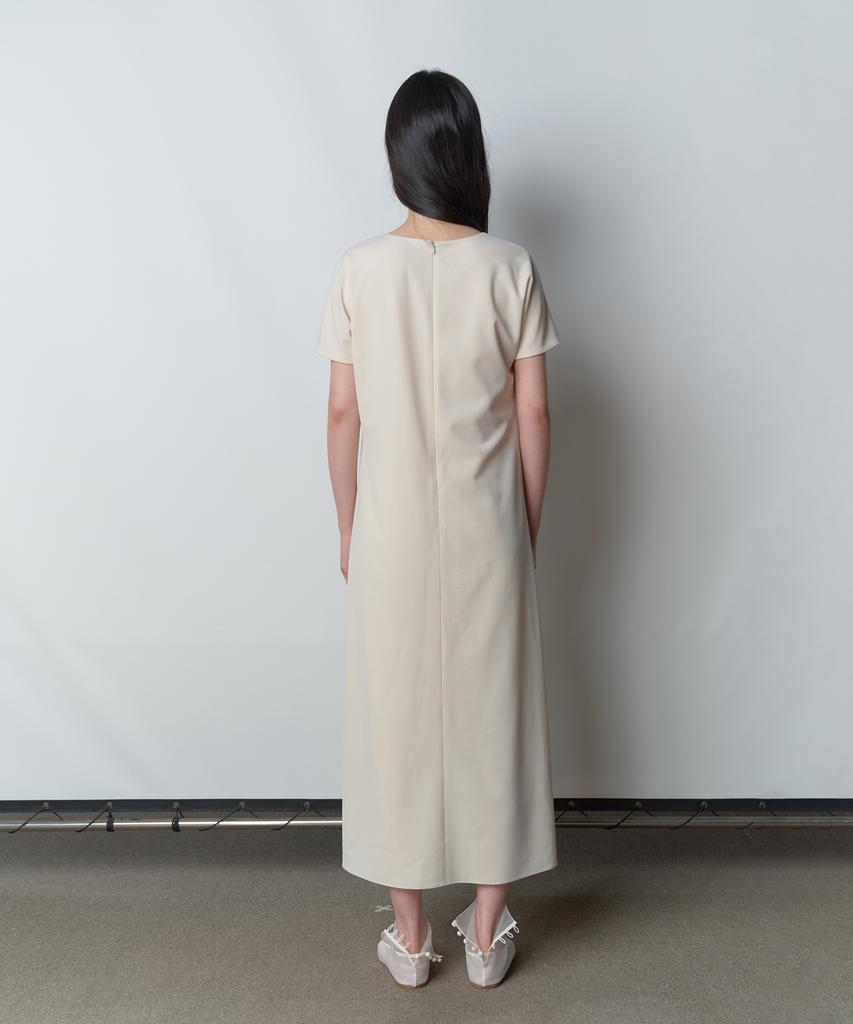 Bopeu Rune Half-Sleeve Long Dress (Ecru)