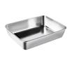 304 Stainless Steel Tray Dish Plate Rectangle Food Storage Container for Fruit Vegetables