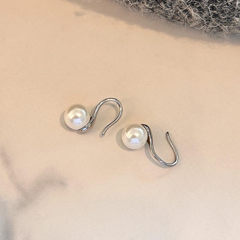 Серьги из натурального пресноводного жемчуга в стиле ретро с позолотой от французского производителя - Star Style