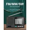 Портативное радио для пожилых людей, AM FM SW MW Диапазоны, Перезаряжаемая батарея, Радио с громким динамиком, Чистый звук