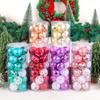 Christmas Painted Christmas Ball Decoration Shaped Electroplated Plastic Ball Set Christmas Tree Ball Pendant Barrel Packaging
