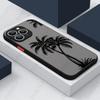 Чехол Кокосовая пальма для iPhone 17 15 14 Pro Max Coque iPhone 11 12 13 16 Pro Max Air Роскошный Гибридный TPU+PC Жесткая Задняя Крышка Fundas
