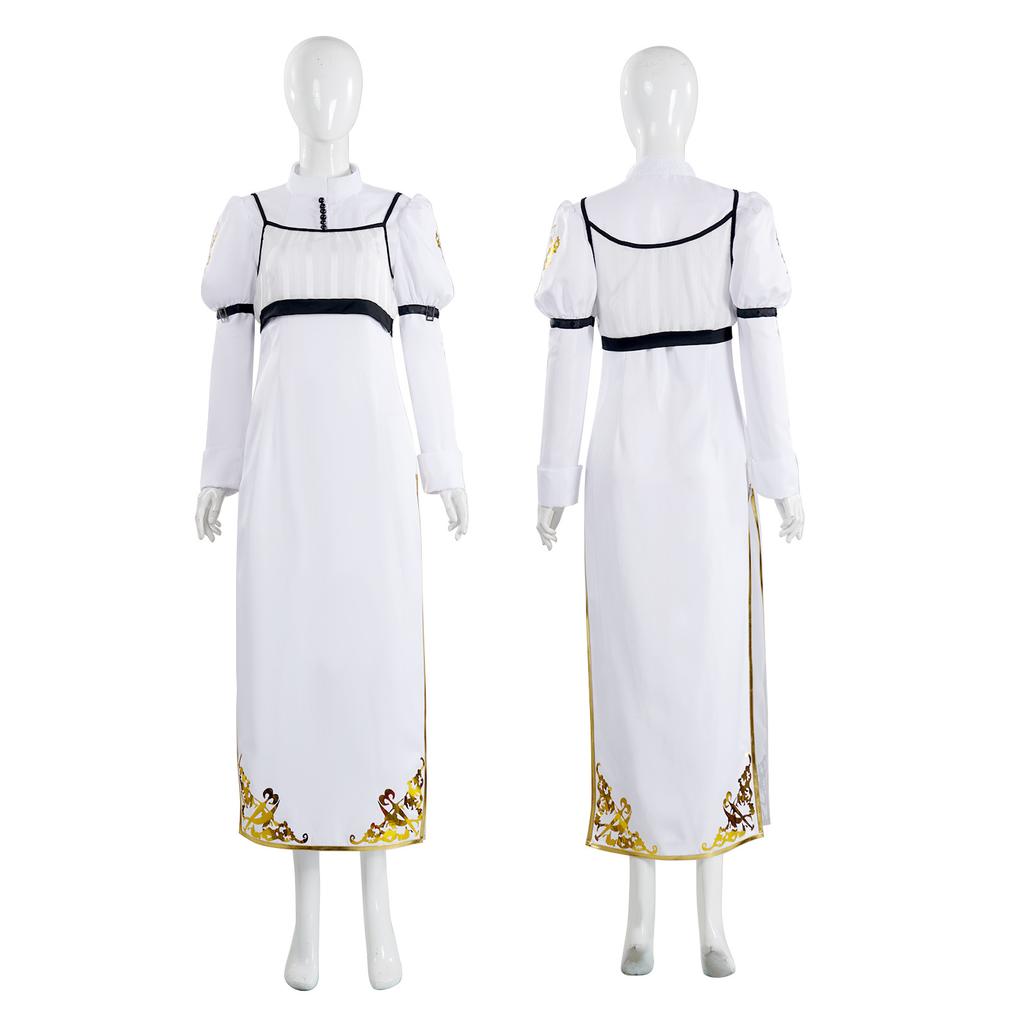 Devil May Cry Kyrie Элегантное белое платье Косплей костюм, Наряд игрового персонажа для Хэллоуина и сценических выступлений