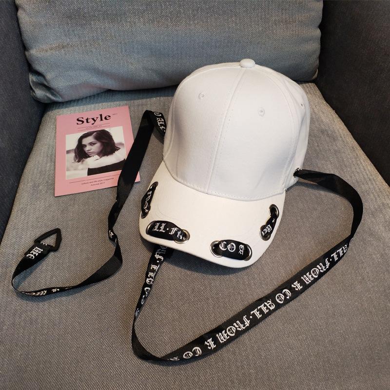 Новые модные женские бейсболки в стиле хип-хоп, британские панк-стили, кепки с длинным ремнем и буквами, кепки для танцев