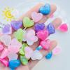 20 Pcs New Cute Mini Cartoon Shiny Heart-Shaped Flatback Resin Cabochons Scrapbook Diy Jewellery Decor Crafts Accessories A129