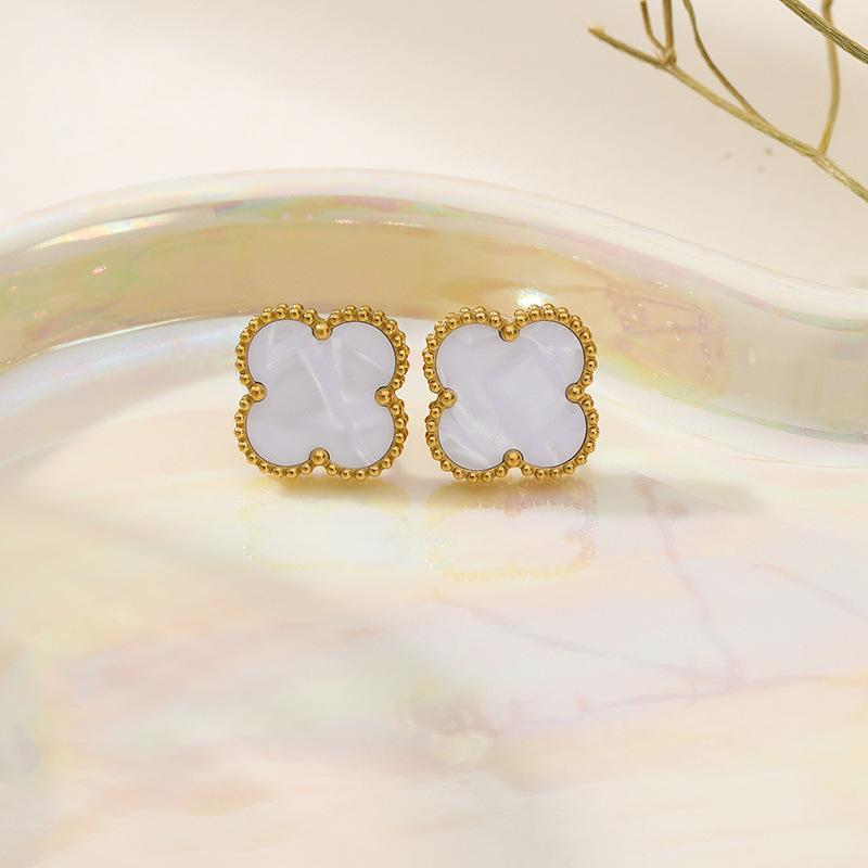 Серьги с четырьмя листочками клевера Модные серьги