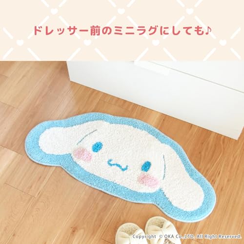 OKA Sanrio Characters Washable Mat, Approx. 45cm X 55cm, Red (Hello Kitty) (Sanrio Hello Kitty Cute Character)
