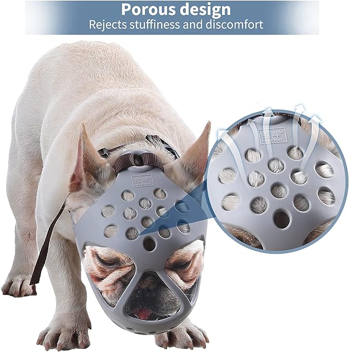 Намордник-корзина для собачьего намордника для кусания, жевания и сбора мусора, гуманная крышка для рта в клетке, идеально подходящая для ухода и дрессировки