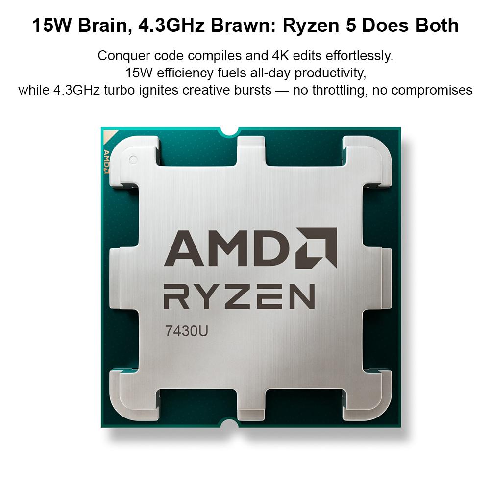 Мини-ПК Ninkear M7 16 ГБ + 512 ГБ SSD AMD 7430U Графика AMD Radeon Windows 11 PRO