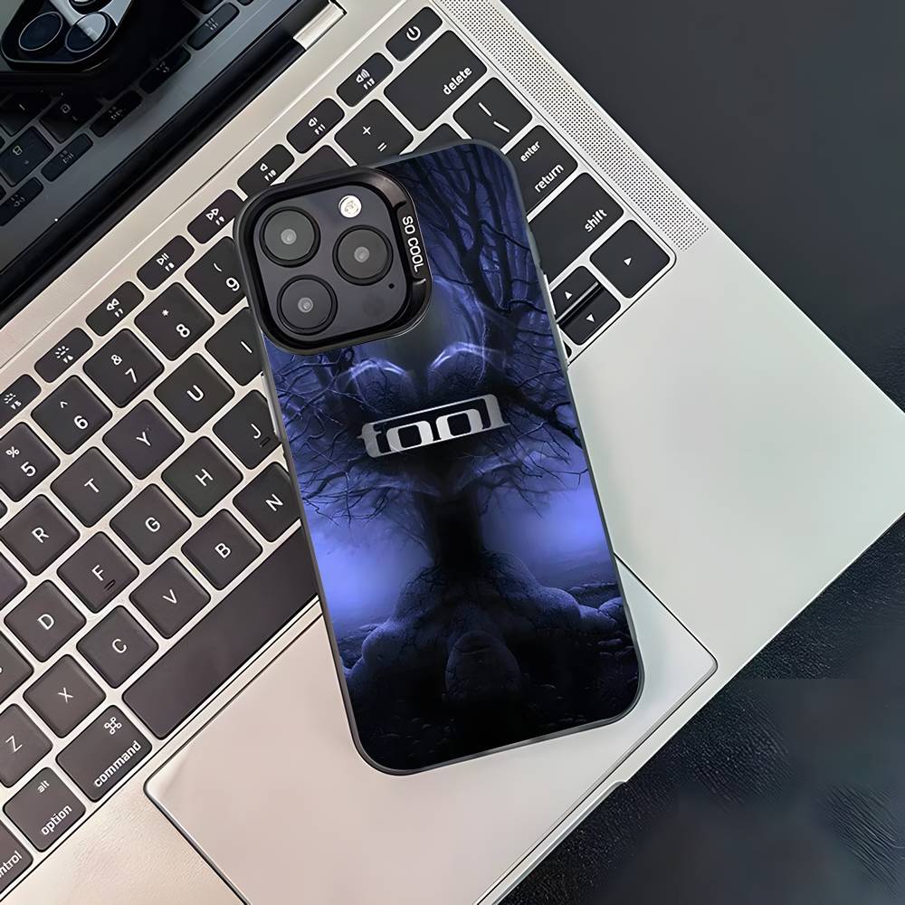 Band Tool Schism Phone Case For iPhone 16,15,14,13,12,11,Pro,XS,Max,Plus,Mini,SE4,E Black Matte Shockproof Cover