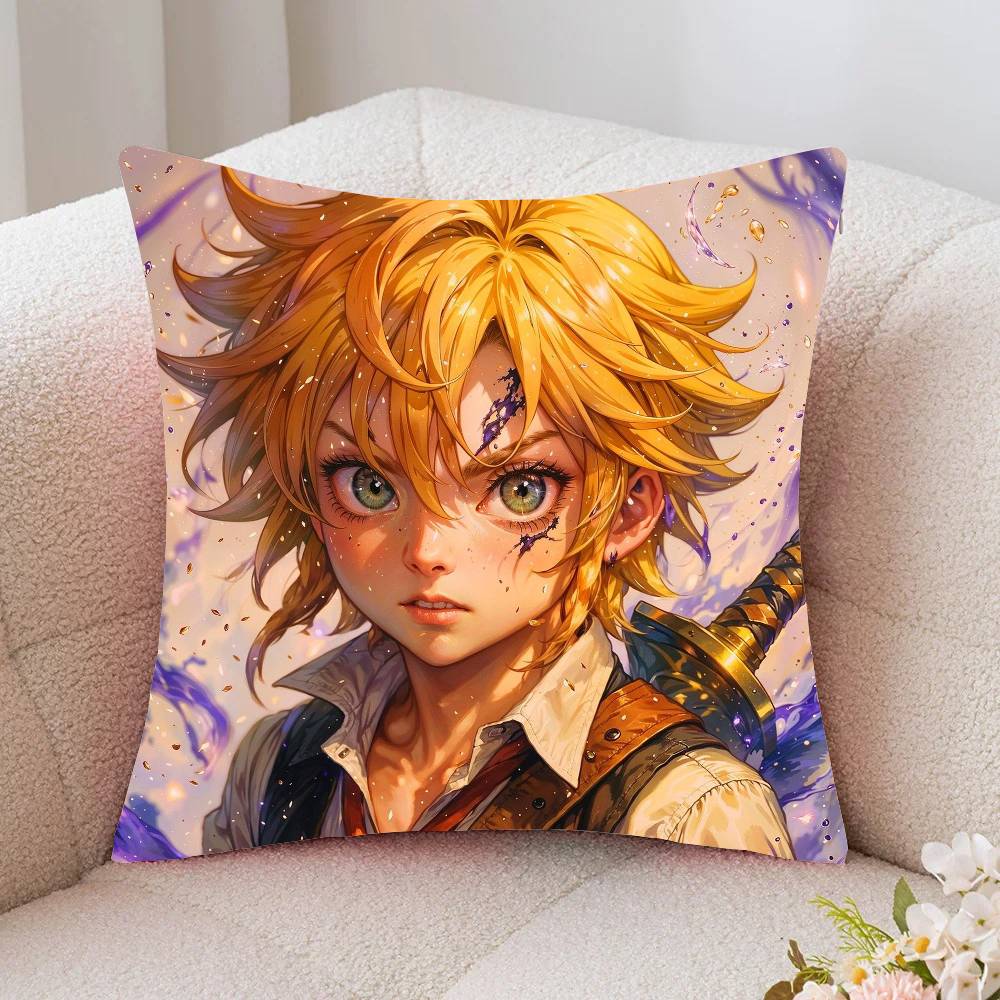 The Seven Deadly Sins Anime Pillow Case Fashion Square Pillowcase Bedroom Sofa Room Ins Decoration Leisure