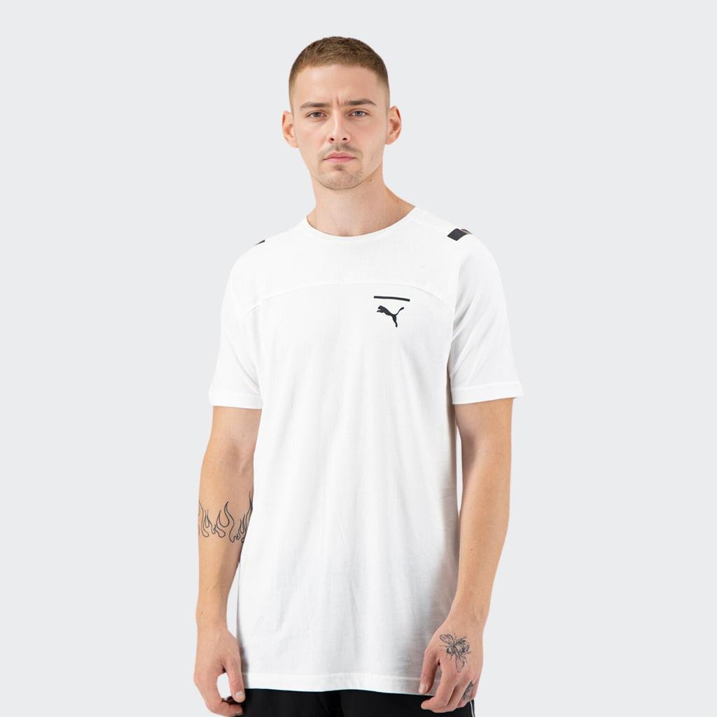 Puma Классическая футболка с коротким рукавом, мужские топы, белая 576392-02