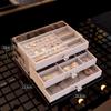 New Three Layer Clear Drawer Earrings Necklace Bracelet Jewelry Storage Box Earrings Ring High-end Exquisite Jewelry Box Artifact Dustproof Box