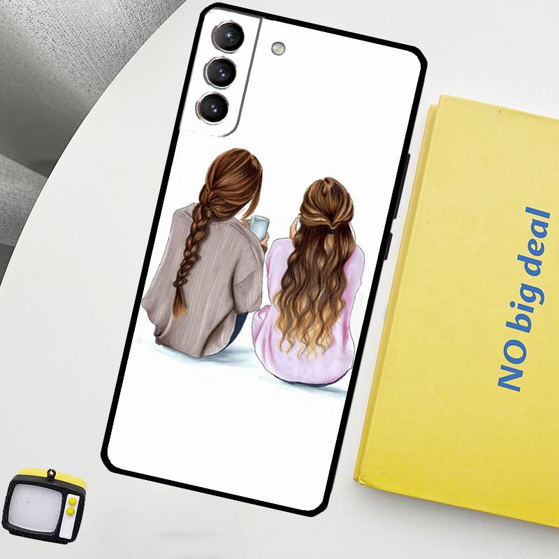 Чехол для телефона Best Friends BFF Matching для Samsung Galaxy S22 S23 Ultra Note 20 10 Plus S9 S10 S20 S21 S23 FE