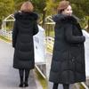 Высококачественная куртка-пуховик длиной до колена, зимняя новая теплая куртка для женщин среднего и пожилого возраста, популярная свободная и тонкая куртка-пуховик для женщин