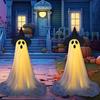 1/2Pcs Halloween Ghost Decorations Outdoor Spooky Standing Ghost with LED Lights Haunted Atmosphere