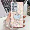 Samsung S25 Ultra Чехол для мобильного телефона с узором из фольги IMD Браслет S24 Пленка для линз с блестками A56 Зеркало в виде короны
