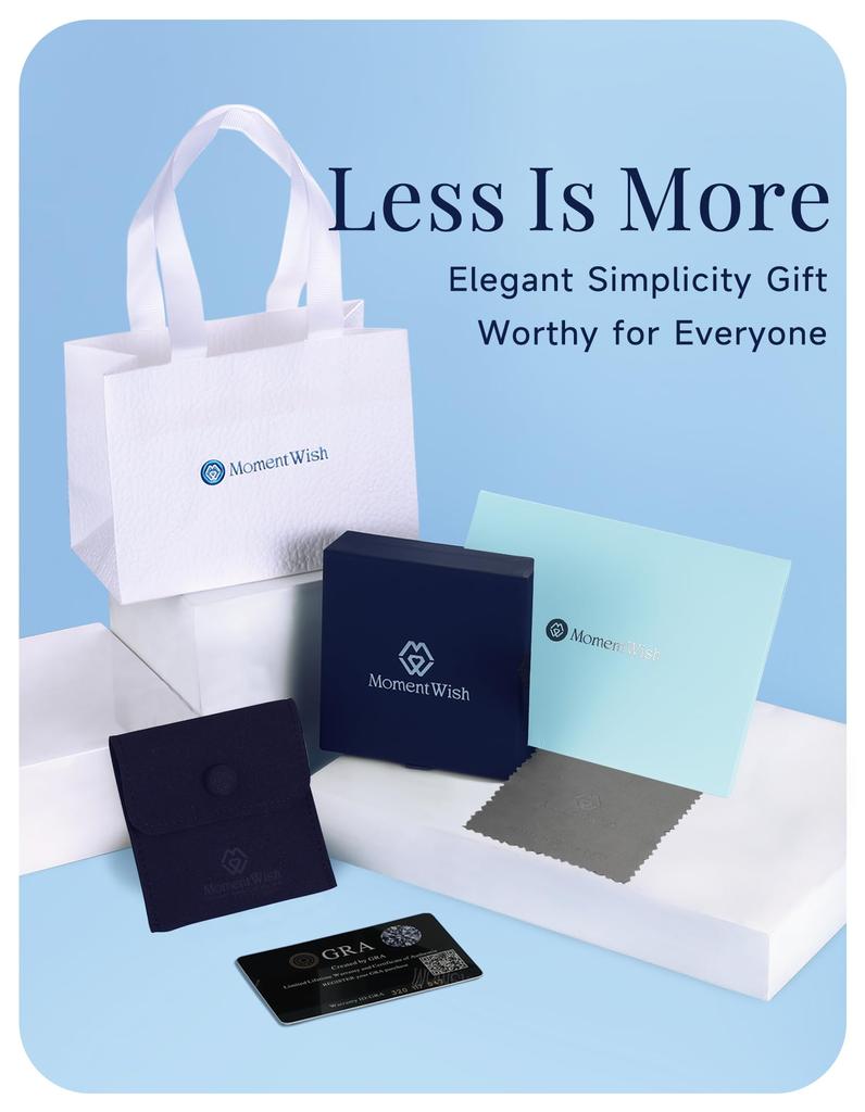 Dancing Stone Carat Moissanite Necklace Silver Necklace with Adjustable Chain and Gift Box [MomentWish] Pendant, 1.3 Women's (Heart)