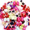 Pet Hair Bows Rhinestone Hair Clips with Rubber Band Puppy Grooming Accessories Products Small Dogs