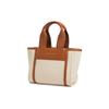 Charles & Keith Small Commuter Versatile Canvas Tote Bag Women handbags Jet-Black Cognac Beige CK2-30782219