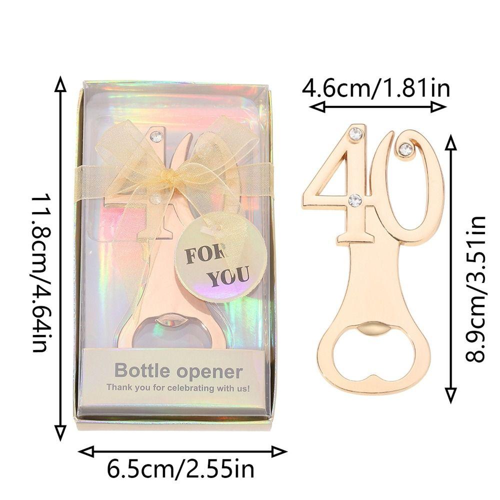 Number Shape Beer Opener Rose Gold Bar Tool New Birthday Bottle Openers Party Supplies