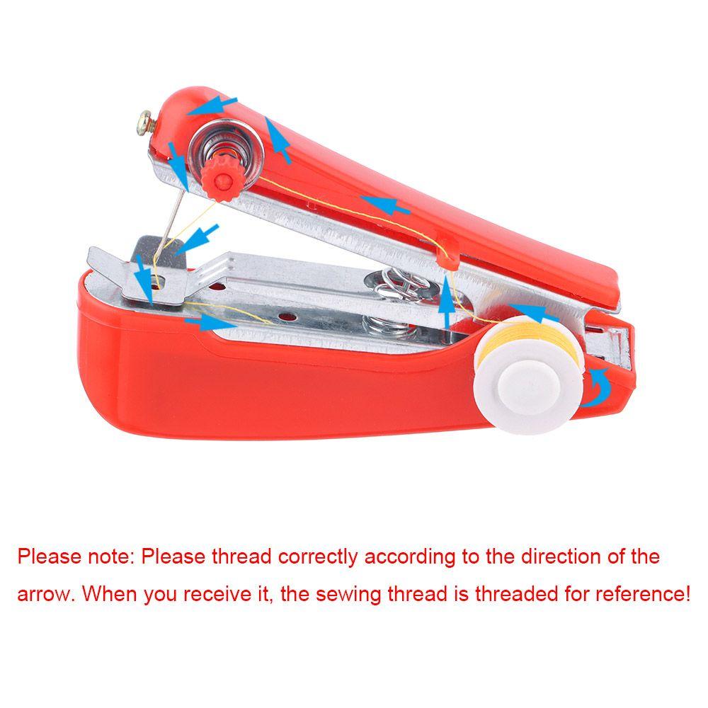 Home Beginners Clothes Fabrics Mini Hand-Held Needlework Craft Sewing Machine Cordles