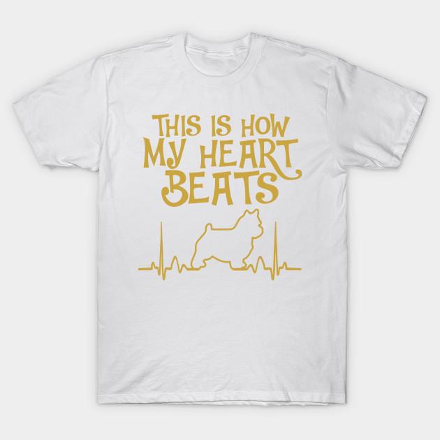 For Women This Is How My Heartbeats Dog Norwich Terrier T Shirt 90S Korean Style Tee 100% Cotton Picture Custom Round Collar