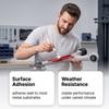 Car red rust-proof paste, designed to adhere to metal, providing weather resistance, stability, and a barrier against moisture