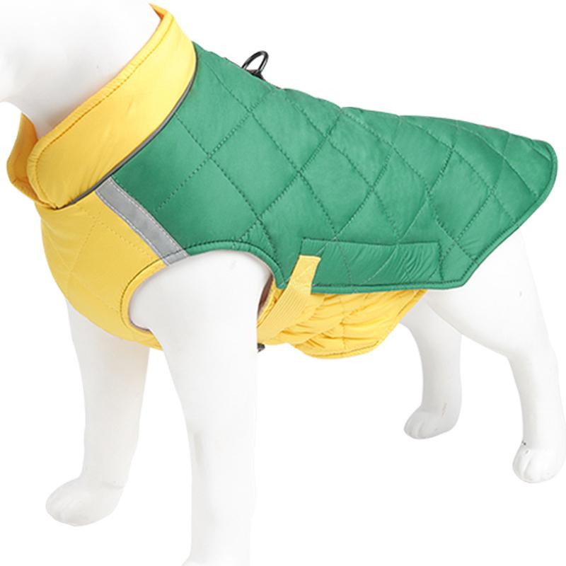 НОВАЯ Зимняя одежда для собак на заказ Утепленная одежда для питомцев со светоотражающими полосами Хлопковая куртка для щенка Декоративная куртка для питомца