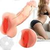 2-In-1 Design Realistic Dildo Super Soft Silicone Dual Stimulator Realistic Feel Vaginal Sleeve & Penis Extender,Adult Toy