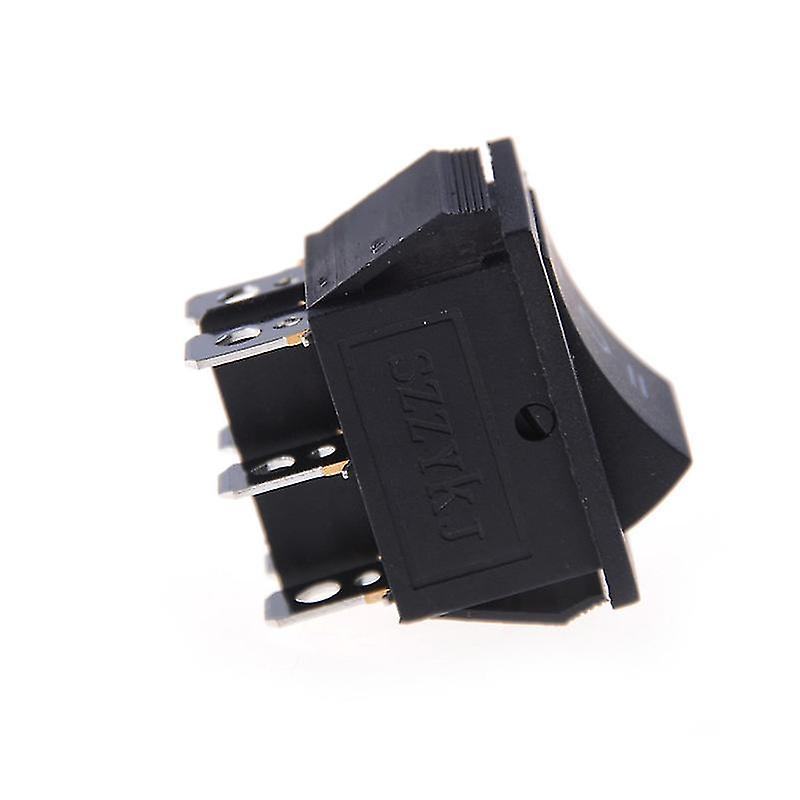 1pcs Kcd4 Rocker Switch Black Dpdt On/off/on 6 Pin 16a/250vac 20a/125vac Hfmqv