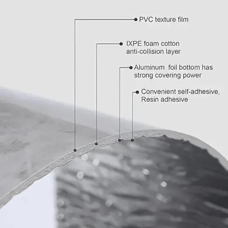 25 шт./50 шт. 3D-текстурные ретро-самоклеящиеся противоскользящие наклейки на пол, водонепроницаемые и стойкие к пятнам наклейки на плитку для кухни, украшение дома