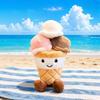 Cute 3-Color Ice Cream Plush Toy Kawaii Rainbow Ice Pop & Cone Stuffed Doll,Soft Sleeping Pillow for Kids,Adorable Cuddly Gift